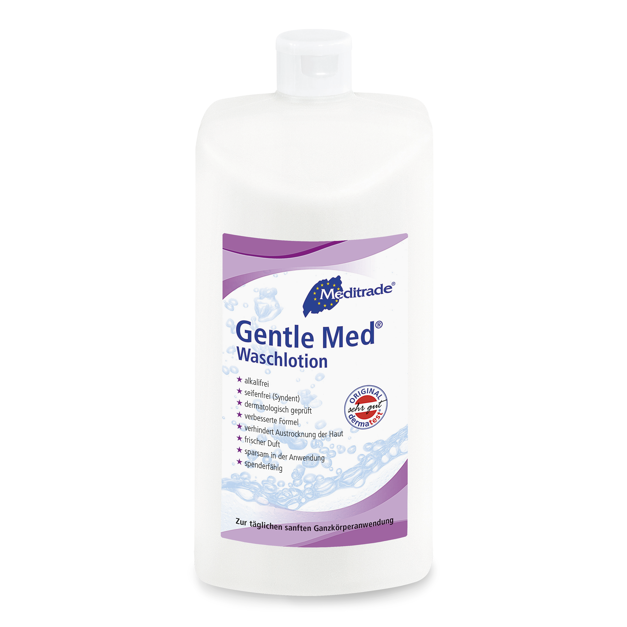 Foto einer Plasitkflasche mit einer Waschlotion